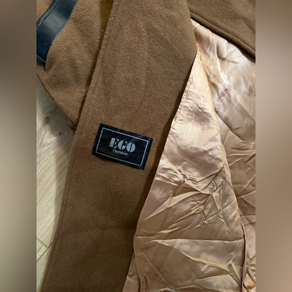 EGO Tan Trench Coat with Black Details - Picture 3 of 10